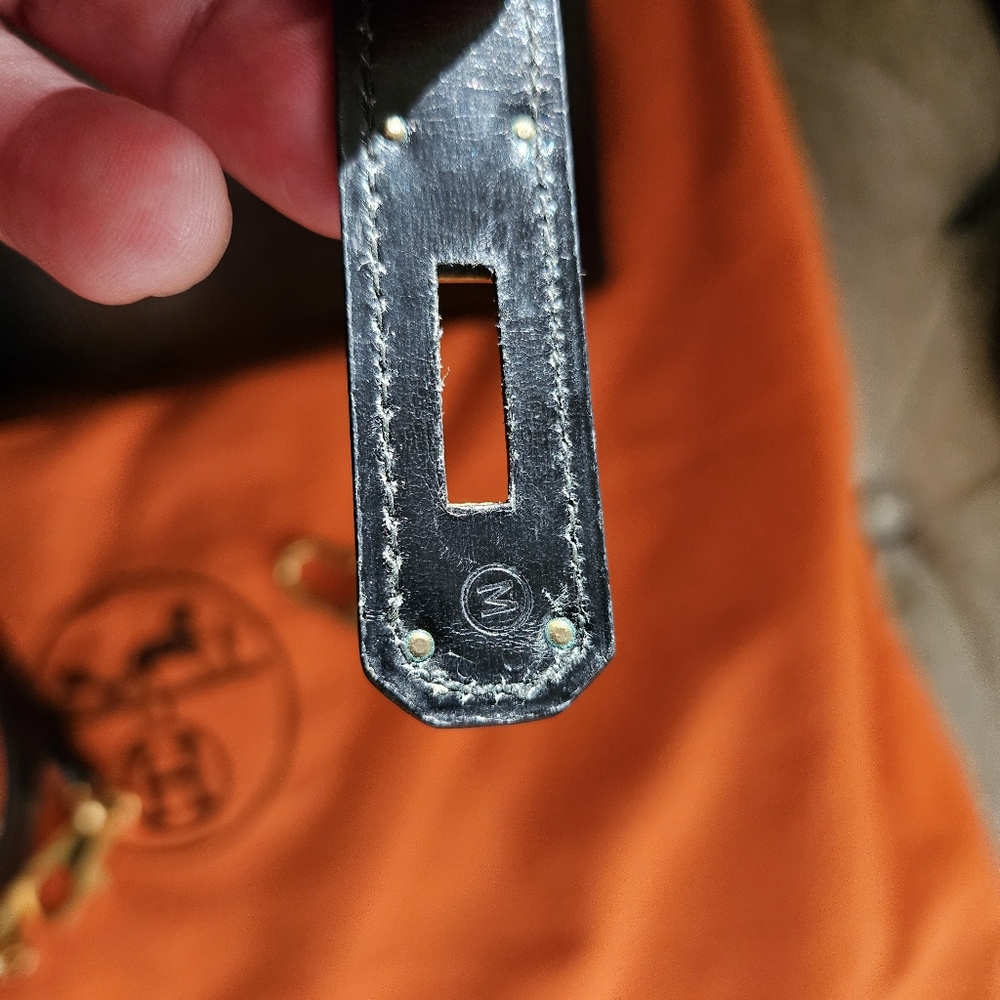 (Sold)Authentic Vintage Hermes Kelly 28 in black Box calf leather Sellier - Picture 7 of 15